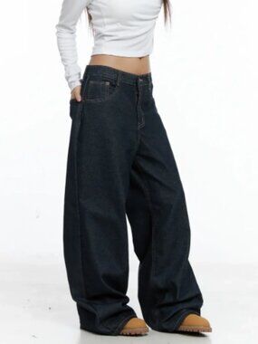 Giada Raw Indigo Wide-Leg Jeans CS505